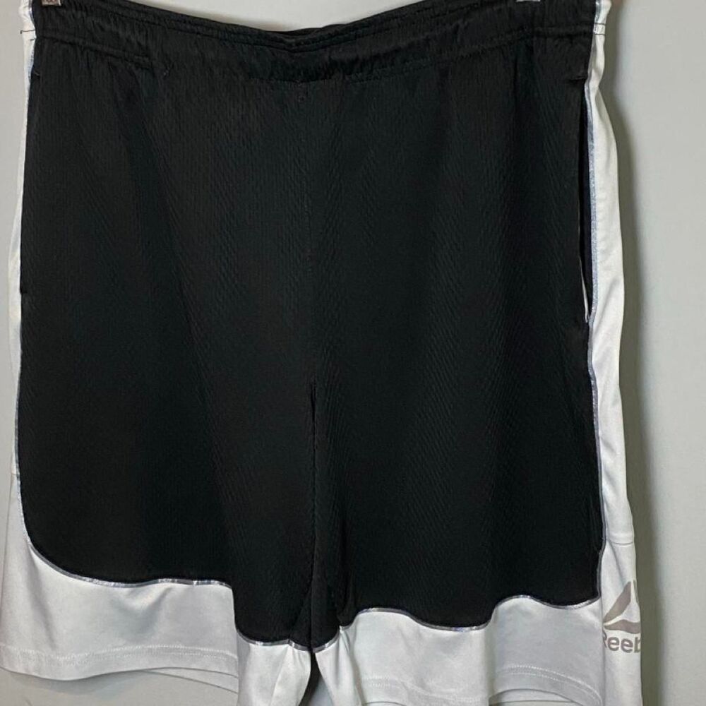 Reebok Men's Black and White Shorts